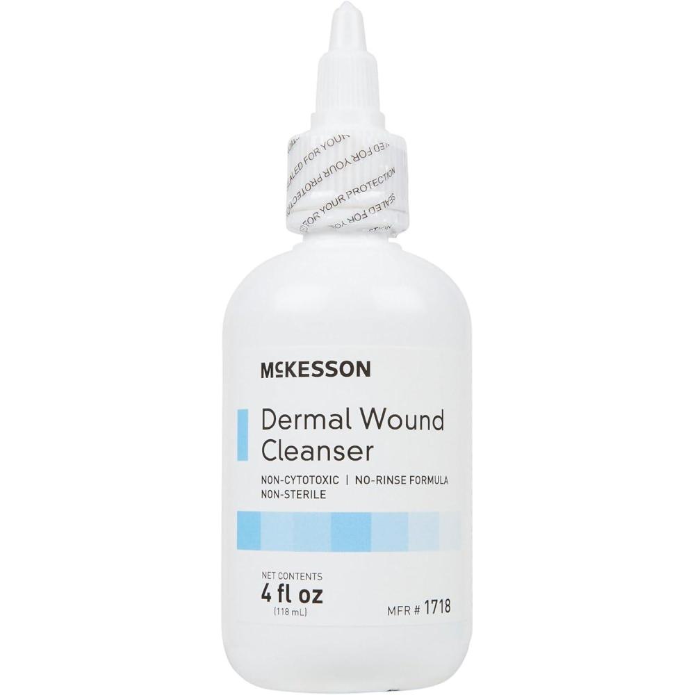 image:imageMcKesson Dermal Wound Cleanser NonSterile NonCytotoxic RinseFree Formula 4 fl oz 12 Count12 ct