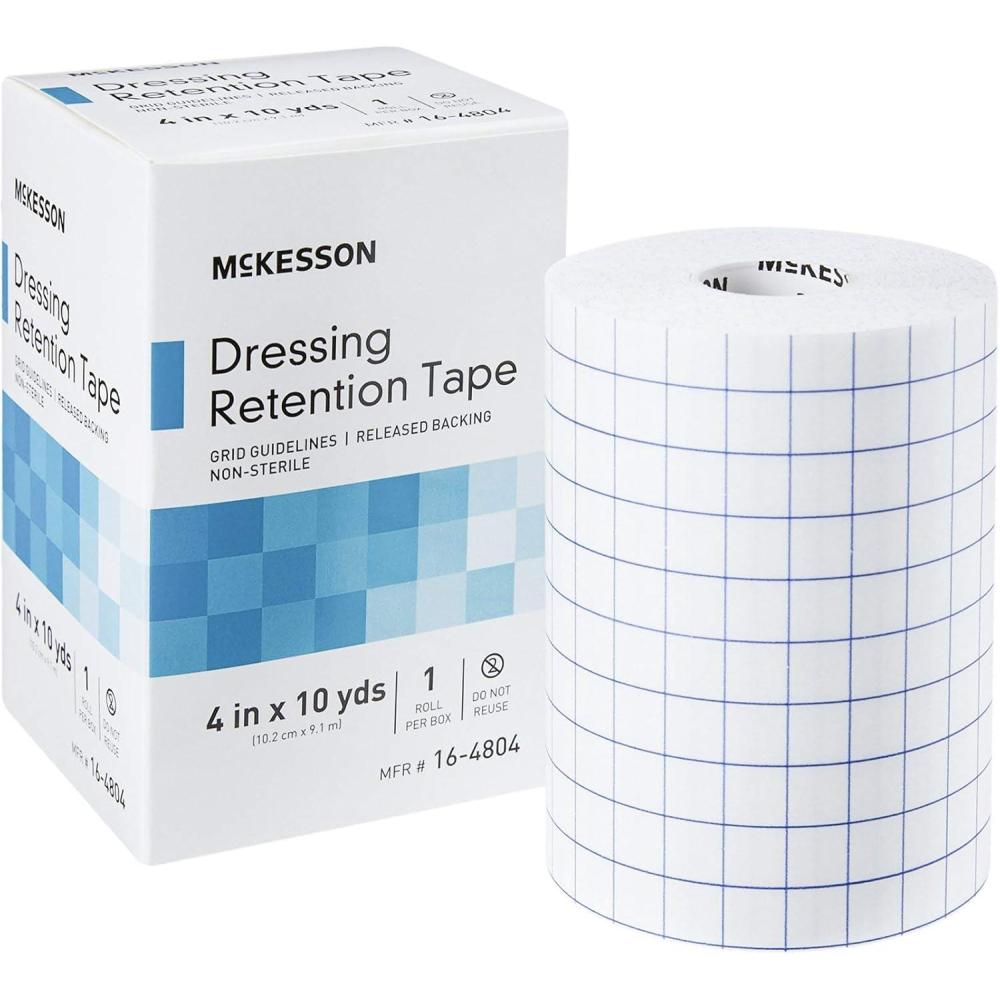 image:imageMcKesson Dressing Retention Tape NonSterile Grid Guidelines 4 in x 10 yd 1 Roll4 Inch X 10 Yard  1 Count