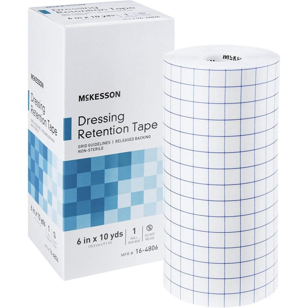 image:imageMcKesson Dressing Retention Tape NonSterile Grid Guidelines 4 in x 10 yd 1 Roll6 Inch X 10 Yard  1 Count