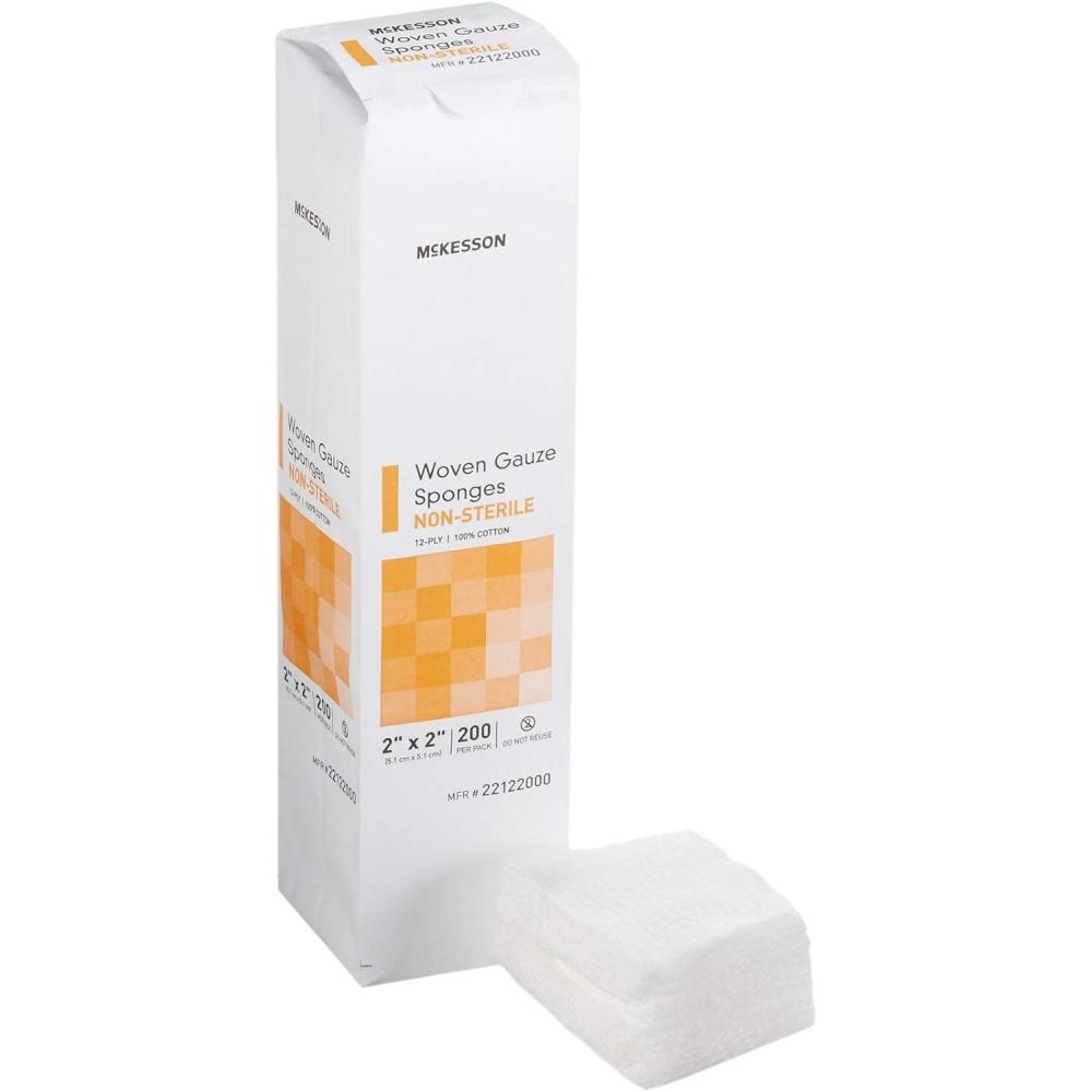 image:imageMcKesson NonSterile Gauze Pads 3x3 Inch 4000 Count Bulk Pack  12Ply 100 Cotton NonSterile Woven Sponges for Wound Care amp First Aid  Highly Absorbent amp Breathable Medical Supplies2x2 Inch