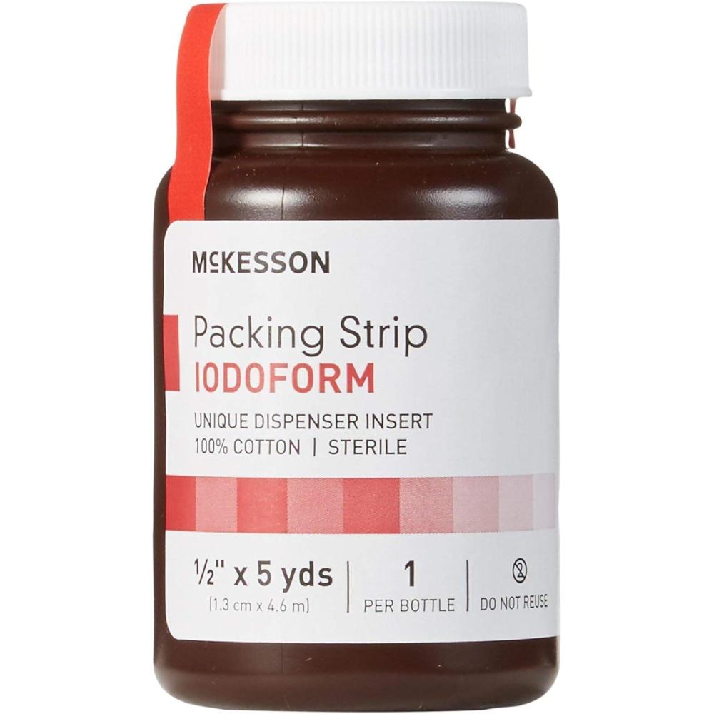 image:imageMcKesson Packing Strip Sterile Iodoform Medium 1 Count12 Inch x 5 yards Iodoform 12 Count