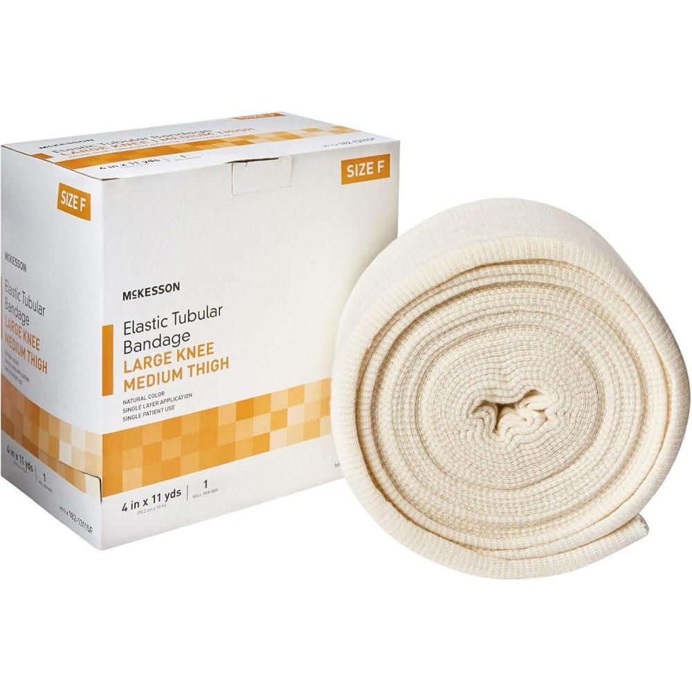 image:imageMcKesson Spandagrip Tubular Bandage Elastic Support with Compression for Large Thighs Size G 4 12 in x 11 yd 1 Count 12 Packs 12 TotalSize F 12 Count