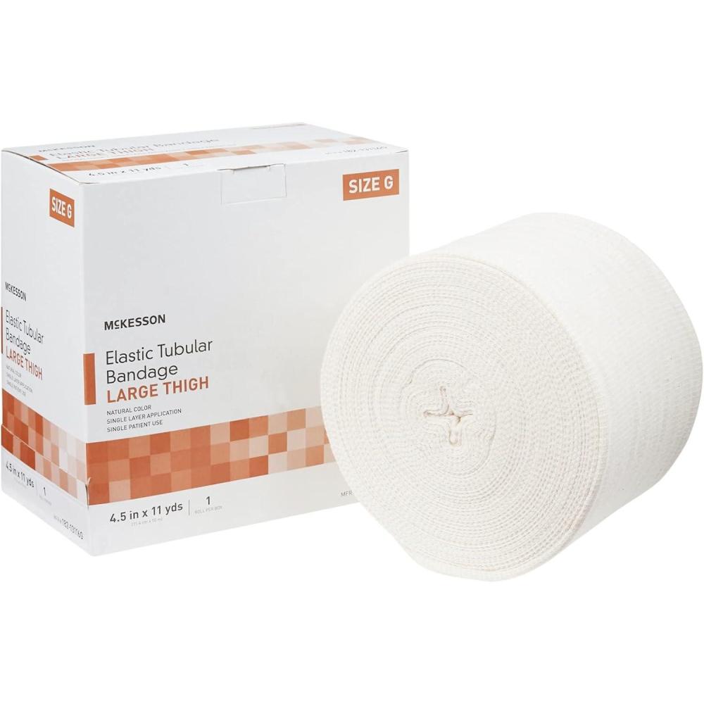 image:imageMcKesson Spandagrip Tubular Bandage Elastic Support with Compression for Large Thighs Size G 4 12 in x 11 yd 1 Count 12 Packs 12 TotalSize G 1 Count
