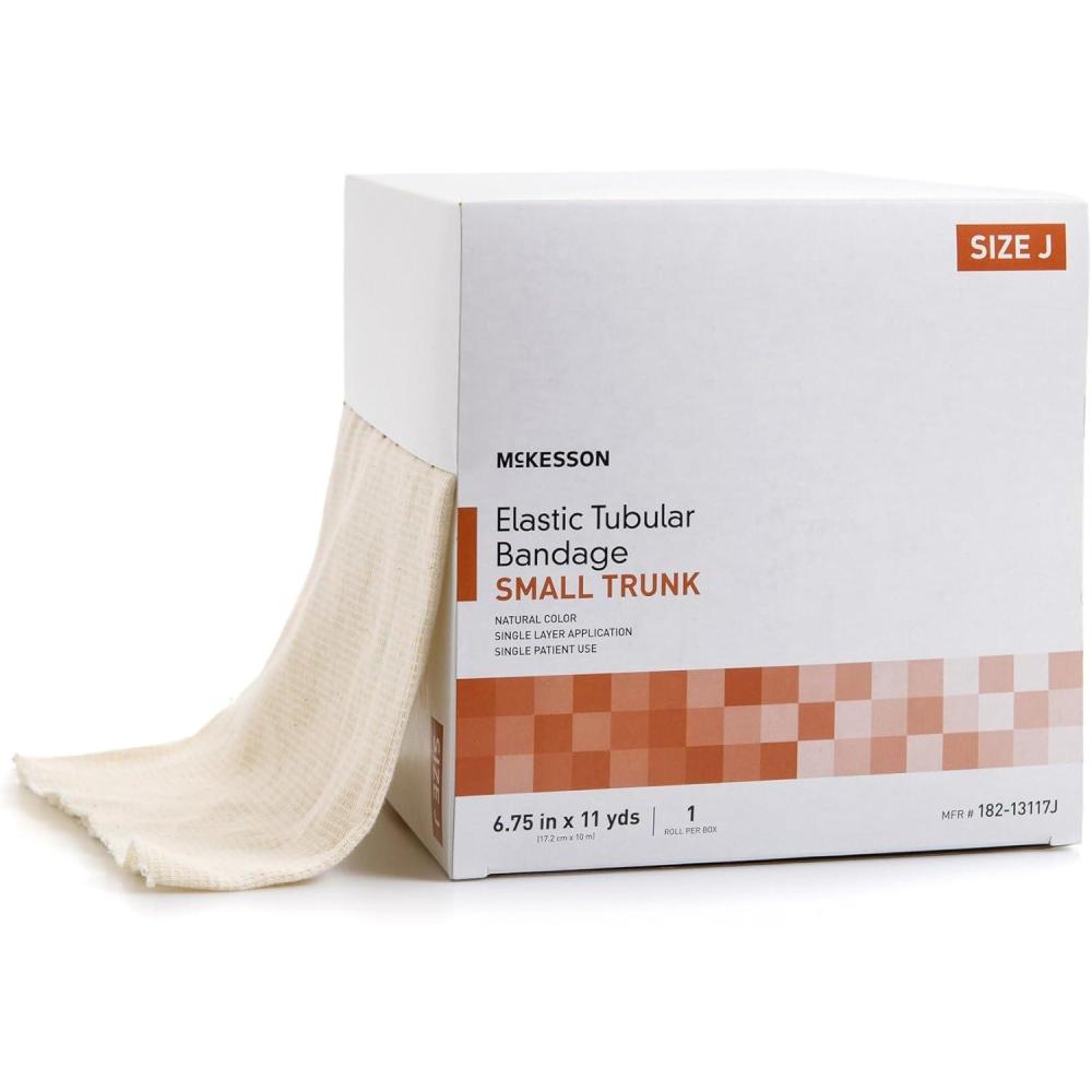 image:imageMcKesson Spandagrip Tubular Bandage Elastic Support with Compression for Large Thighs Size G 4 12 in x 11 yd 1 Count 12 Packs 12 TotalSize J 1 Count