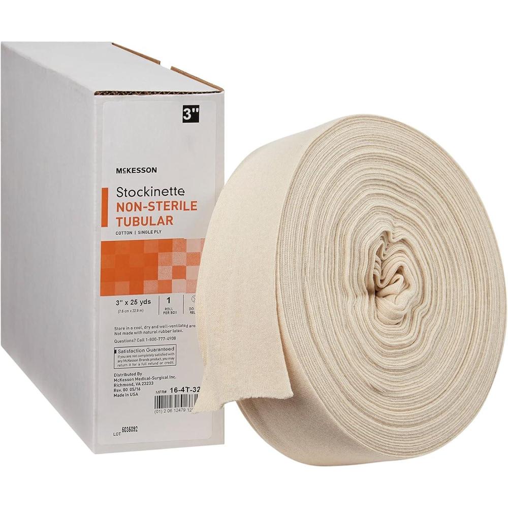 image:imageMcKesson Stockinette NonSterile Cotton Tubular 3 in x 25 yds 1 Count 1 Pack95 Inch x 75 Feet