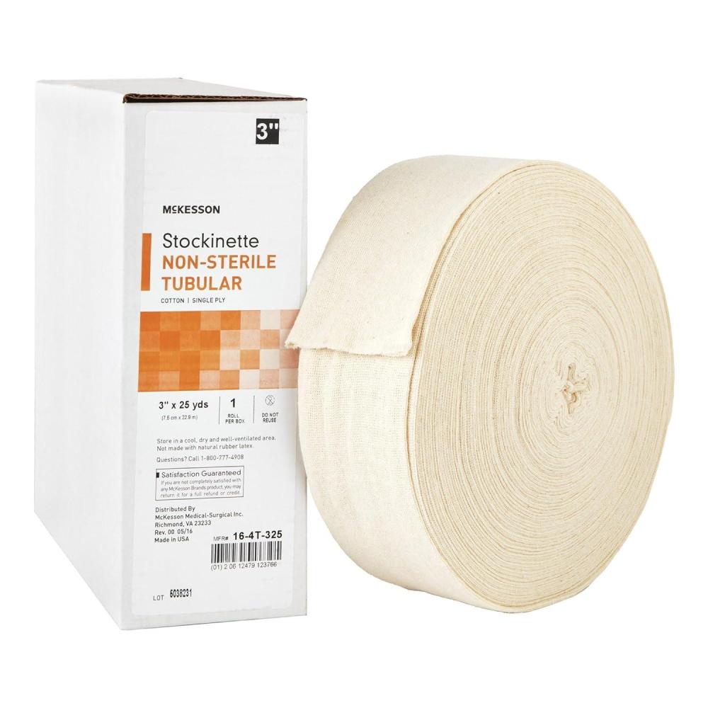image:imageMcKesson Stockinette NonSterile Cotton Tubular 3 in x 25 yds 1 Count 12 Packs 12 Total