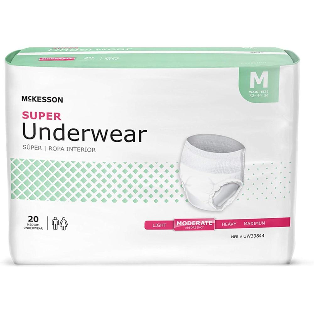 image:imageMcKesson Super Adult Incontinence Underwear 22 Count Moderate Absorbency Small 2034 in Unisex Bladder Leak Protection PullOn Style with TearAway Sides Postpartum and Incontinence SupportMedium