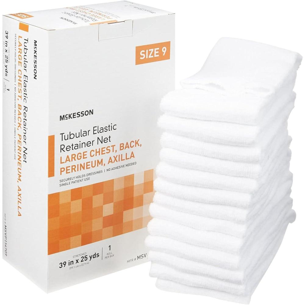image:imageMcKesson Tubular Elastic Retainer Net Dressing NonSterile XS Head Small Shoulder Thigh Size 5 14 12 in x 25 yd 1 Count 1 PackSize 9 1 Count