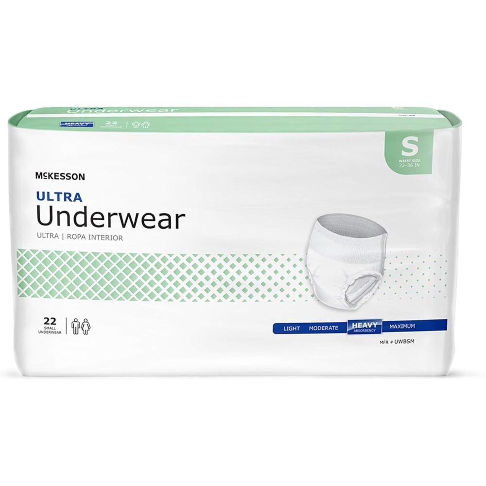 image:imageMcKesson Ultra Adult Incontinence Underwear 88 Count Heavy Absorbency Small 2236 in Unisex Bladder Leak Protection PullOn Style with TearAway Sides Postpartum and Incontinence Support
