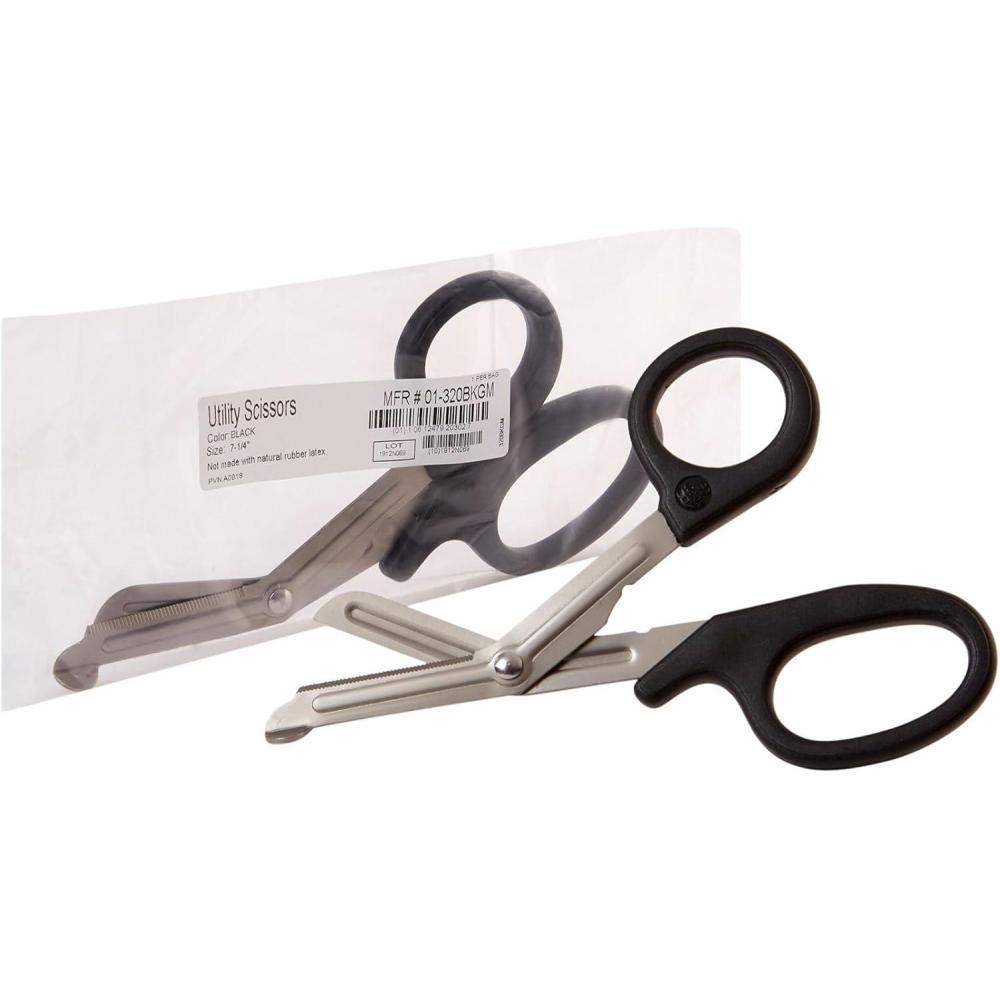 image:imageMcKesson Utility ScissorsShears Office Grade Stainless SteelPlastic Blunt Tip 7 14 in 10 Count