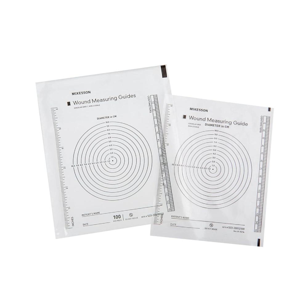 image:imageMcKesson Wound Measuring Guide NonSterile Clear Plastic 5 in x 7 in 100 count 60 Packs 6000 Total100 Count