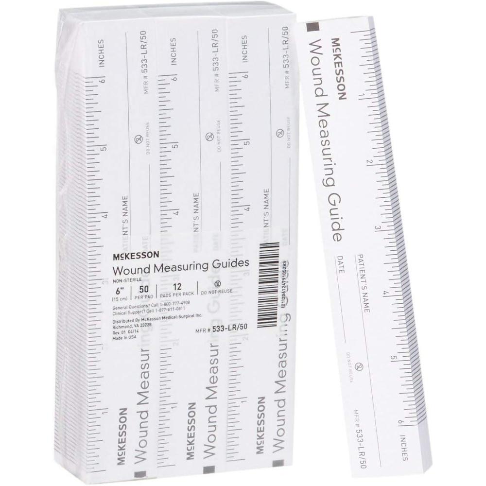 image:imageMcKesson Wound Measuring Guide Ruler NonSterile Paper 6 in 50 Count 288 Packs 14400 Total