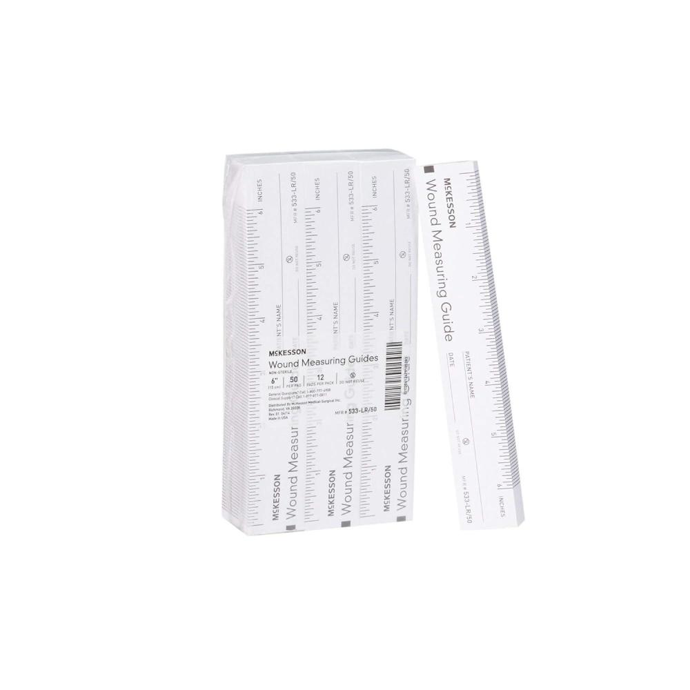 image:imageMcKesson Wound Measuring Guide Ruler NonSterile Paper 6 in 50 Count