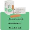McKesson Adhesive Bandages, Sterile, Fabric Patch, 2 in x 3 in, 50 Count, 2 Packs, 100 Total(2 X 4 Inch (1200 Count))