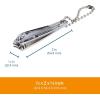 McKesson Fingernail Clippers with File – Steel Nail Clippers with Thumb Squeeze Lever and Keychain, 54.4 mm x 13.5 mm, 240 Count(12.4 X 54.4 X 13.5 mm (240 ct))