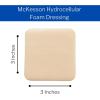 McKesson Hydrocellular Foam Dressings, Sterile, Silicone Adhesive Without Border, 4 in x 4 in, 10 Count, 1 Pack(3 in x 3 in (200 Count))