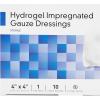 McKesson Hydrogel Impregnated Gauze Dressing, Sterile, 4 in x 4 in, 10 Count, 1 Pack