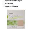 McKesson Lite Hydrocellular Foam Dressings, Sterile, Silicone Adhesive Without Border, 3 in x 3 in, 10 Count, 20 Packs, 200 Total(4 X 4 Inch (200 Count))