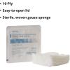 McKesson Premium Woven Gauze Sponges, Sterile, 16-Ply, USP Type VII, 100% Cotton, 4 in x 4 in, 10 per Pack, 72 Packs, 720 Total