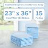 McKesson Underpads Disposable Bed Pads 23″ x 36″ [15 Count], Light Absorbency, Fluff Incontinence Chux Pads for Adults, Elderly, and Baby, Pee Pads(150 Count (Pack of 1))