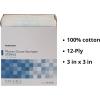 McKesson Woven Gauze Sponges, Sterile, 12-Ply, 100% Cotton, 4 in x 4 in, 2 per Pack, 600 Packs, 1200 Total(3×3 Inch (1200 Count))