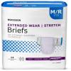 McKesson Extended Wear Stretch Briefs, 56 Count, Size L/XL (48–66 in) – Overnight Adult Diapers with Tabs, Maximum Absorbency, Unisex Disposable Incontinence Briefs for Men and Women(Medium (56 Count))