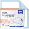McKesson Ultra Underpads, Incontinence Bed Pads 23″ x 36″ [10 Count], Heavy Absorbency, Breathable, Disposable Chux Pads for Adults, Elderly, and Baby, Pee Pads(10 Count (Pack of 6))