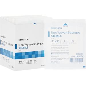 83342000 NonWoven Sponge McKesson Polyester/Rayon 4-Ply 3 X 3 Inch Square Sterile