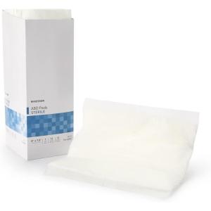 McKesson Abdominal Pads, Sterile, Nonwoven Cellulose, 7 1/2 in x 8 in, 12 Count, 1 Pack