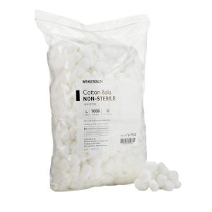 McKesson Cotton Balls [2000 Count] Bulk, 100% Pure Cotton Balls for Face, Nail Polish Remover, Makeup, Medium(Large)