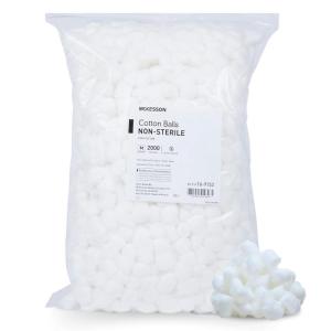 McKesson Cotton Balls [2000 Count] Bulk, 100% Pure Cotton Balls for Face, Nail Polish Remover, Makeup, Medium(Medium (2000 Count))
