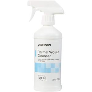 McKesson Dermal Wound Care Cleanser Spray, 16 oz [1 Count] First Aid Wash Solution for Minor Injuries, Cuts, Burns, Scrapes, Sores(16 Fl Oz (Pack of 1))