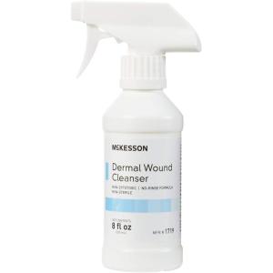 McKesson Dermal Wound Care Cleanser Spray, 16 oz [1 Count] First Aid Wash Solution for Minor Injuries, Cuts, Burns, Scrapes, Sores(8 Ounce ( 6 ct))