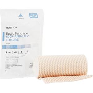 McKesson Elastic Bandages, Sterile, Hook and Loop Closure, 4 in x 5 yd, 1 Count, 1 Pack