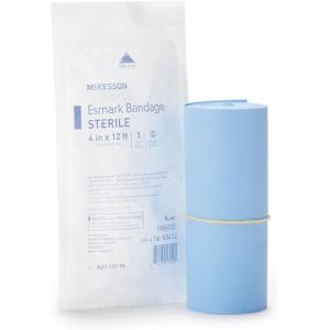 McKesson Esmark Bandages for Minor Injuries – Self-Adherent Compression Wrap, Smooth Finish – 4 in x 4 in, 1 Count, 1 Pack