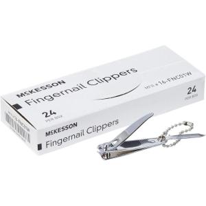 McKesson Fingernail Clippers with File – Steel Nail Clippers with Thumb Squeeze Lever and Keychain, 54.4 mm x 13.5 mm, 240 Count(12.4 X 54.4 X 13.5 mm (240 ct))