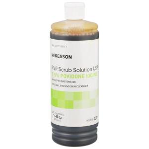 McKesson PVP Scrub Solution USP, 7.5% Povidone-Iodine, 16 oz, 1 Count(16 Fl Oz (Pack of 12))