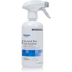 McKesson Puracyn Plus Wound and Skin Cleanser Spray [6 Count] – 16.9 oz Hypochlorous Acid Dermal Wound Wash for Cuts, Burns, Sores, and Skin Irritations, Non-Sting First Aid HOCl Spray((6 ct))