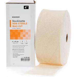 McKesson Stockinette Bandage Wrap – Cotton, Single Ply, Non-Sterile, Bias Cut – Size 1, 4 in x 50 yd, 1 Count, 1 Pack