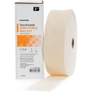 McKesson Stockinette Bandage Wrap – Cotton, Single Ply, Non-Sterile, Bias Cut – Size 3, 3 in x 50 yd, 1 Count, 1 Pack