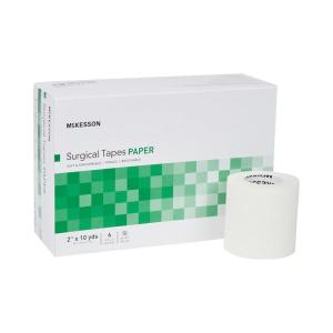 McKesson Surgical Tape, Non-Sterile, Paper, Air and Moisture Permeable, 3 in x 10 yds, 4 Count(2 Inch X 10 Yard)