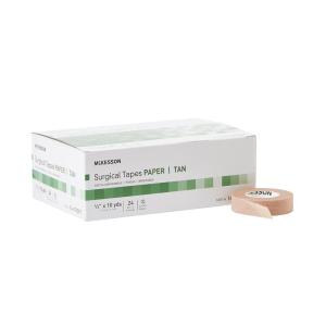 McKesson Surgical Tapes, Non-Sterile, Breathable Paper, 1/2 in x 10 yds, 24 Rolls, 12 Packs, 288 Total(1/2 Inch X 10 Yard ( 288 ct ))
