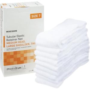 McKesson Tubular Elastic Retainer Net Dressing, Non-Sterile, XS Head, Small Shoulder, Thigh, Size 5, 14 1/2 in x 25 yd, 1 Count, 1 Pack(Size 7 1 Count)