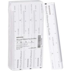 McKesson Wound Measuring Guide Ruler, Non-Sterile, Paper, 6 in, 50 Count, 288 Packs, 14400 Total