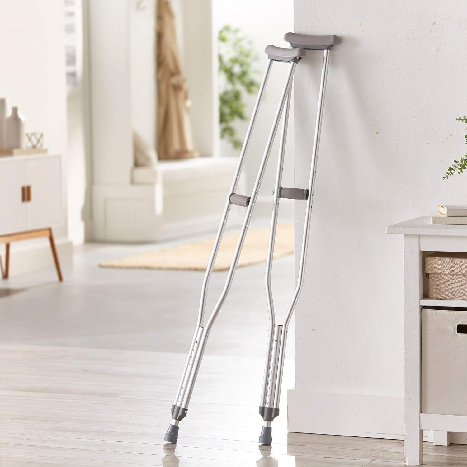 image:imageMcKesson Aluminum Adjustable Underarm Crutches for Tall Adults Max 350 lbs 8 Pairs