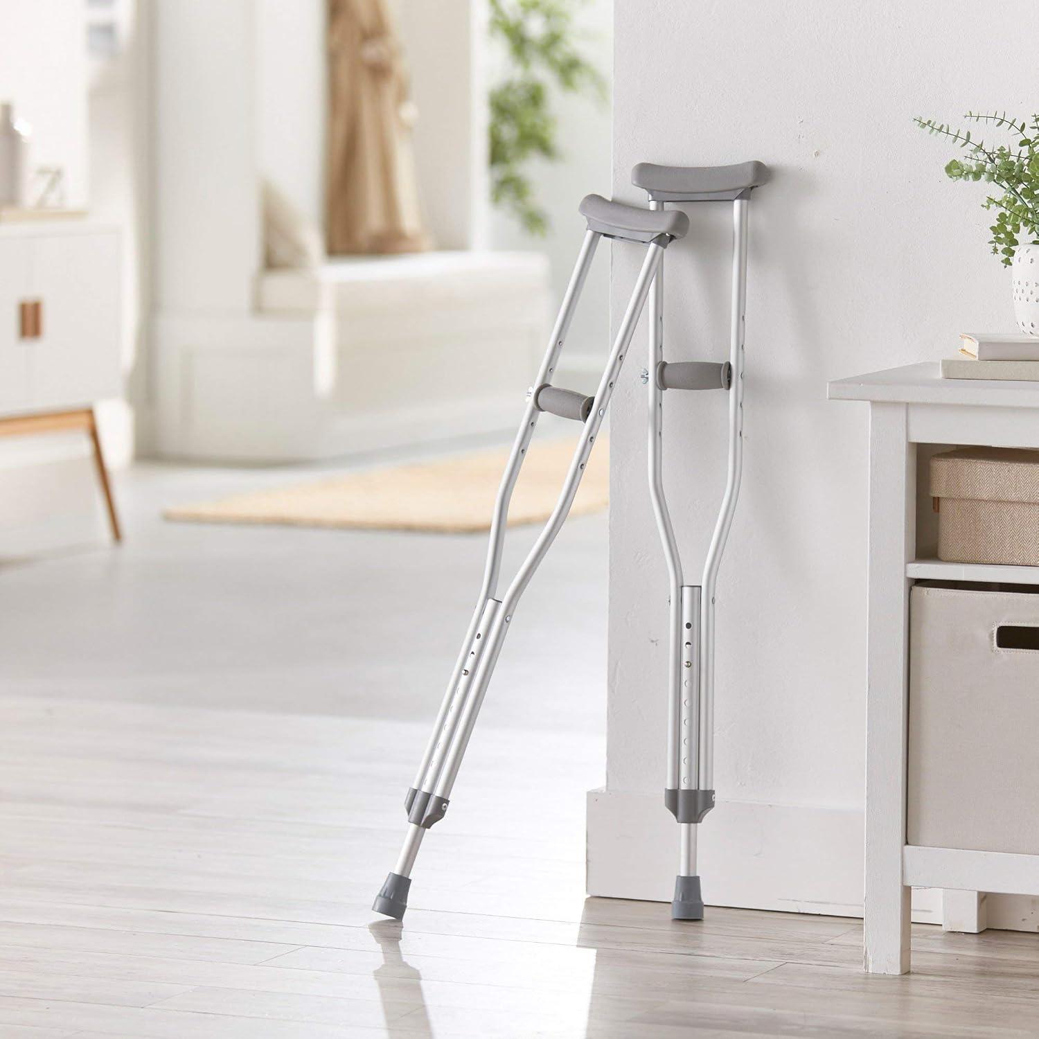 image:imageMcKesson Aluminum Child Frame Push Button Underarm Crutches Max 350 lbs 8 Pairs