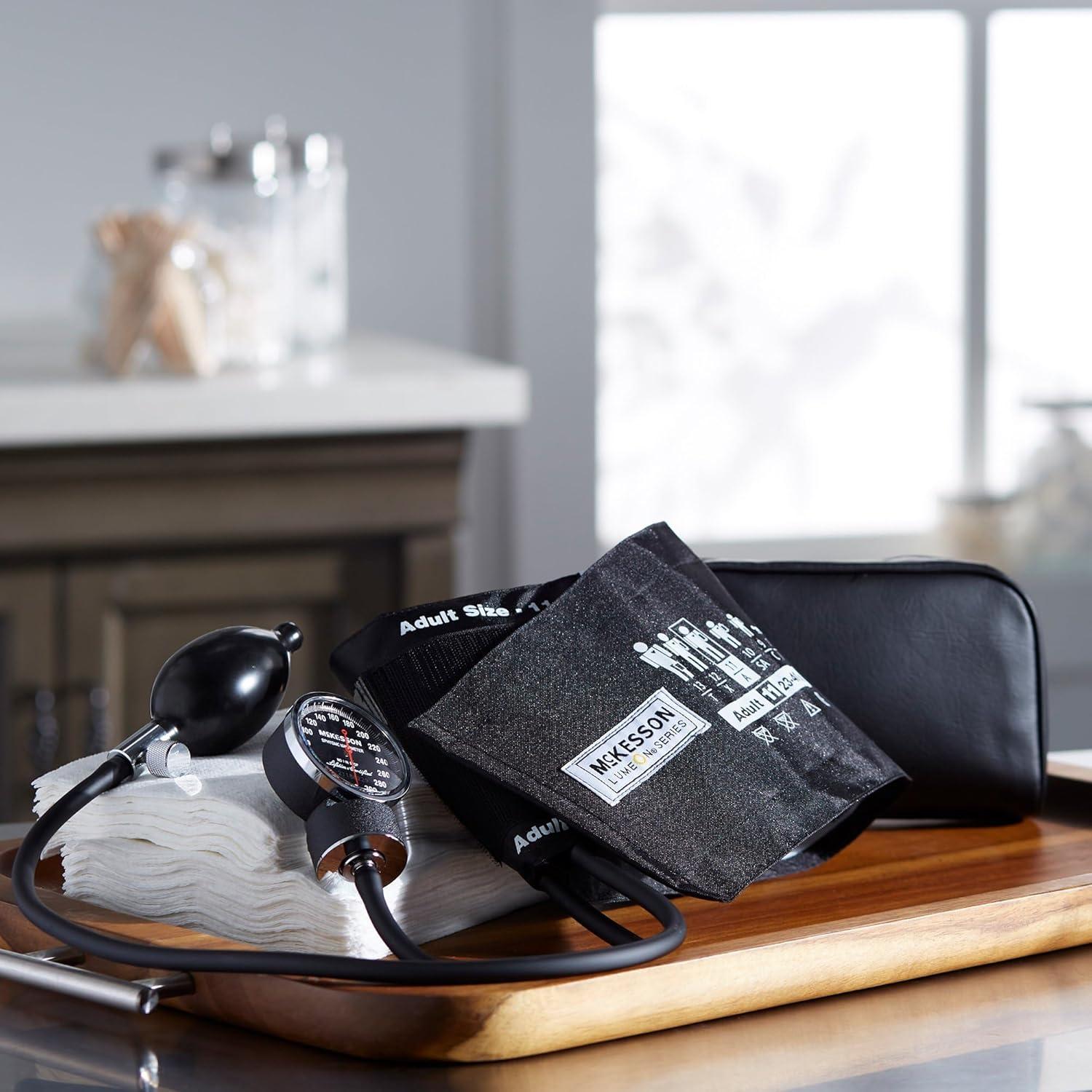 image:imageMcKesson Aneroid Sphygmomanometer Manual Blood Pressure Cuff Monitor with Carrying Case Cuff 3450 cm Burgundy 2 CountAdult Cuff 2340 cm 20 Count