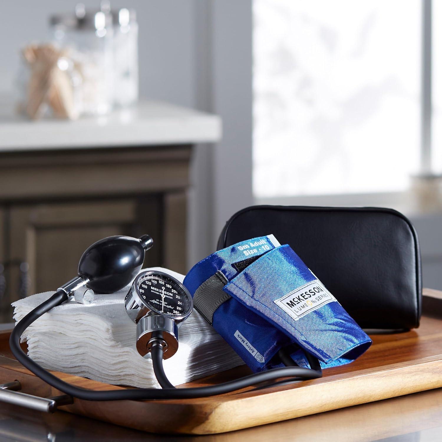 image:imageMcKesson Aneroid Sphygmomanometer Manual Blood Pressure Cuff Monitor with Carrying Case Pocket Size Cuff 2340 cm Black 20 CountSmall Adult Cuff 1927 cm 20 Count
