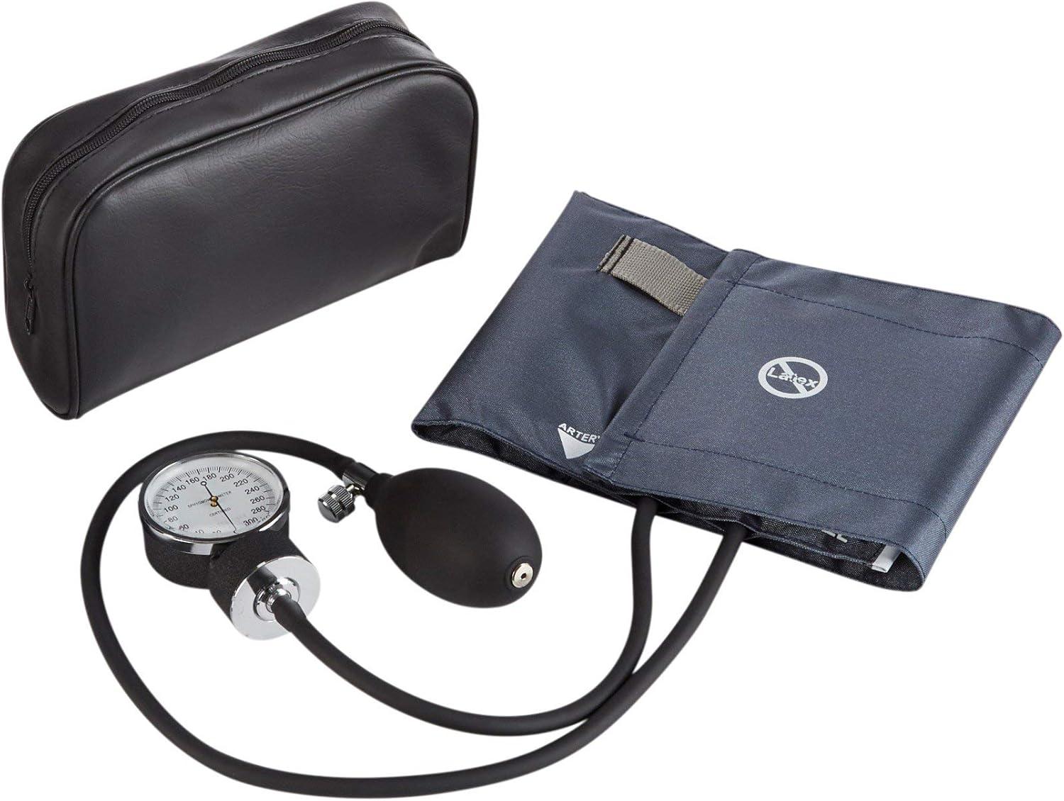 image:imageMcKesson Aneroid Sphygmomanometer Blood Pressure with Cuff Navy Adult Medium 20 Count
