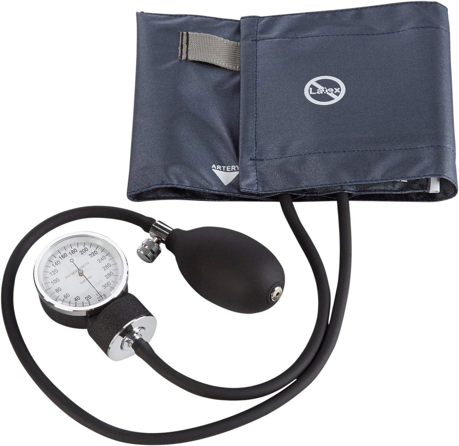 image:imageMcKesson Aneroid Sphygmomanometer Blood Pressure with Cuff Navy Adult Medium 20 Count